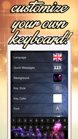 魔法 鍵盤 主題 - 自定義 顏色 的鍵盤 同 閃光 背景(圖3)-速報App