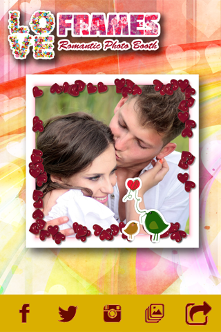 Love Frames in Romantic Photo Booth – Add Cute Stickers and Beautiful Camera Effect.s screenshot 3