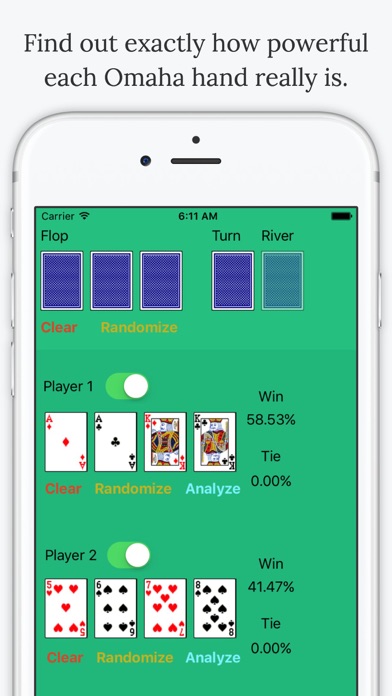 Omaha Poker Calculator - Calculate Odds and Chances % to Win Screenshot 2