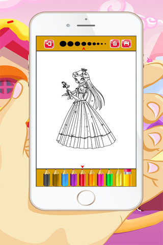 Princess Coloring Book -  Educational Color and  Paint Games Free For kids and Toddlers screenshot 3