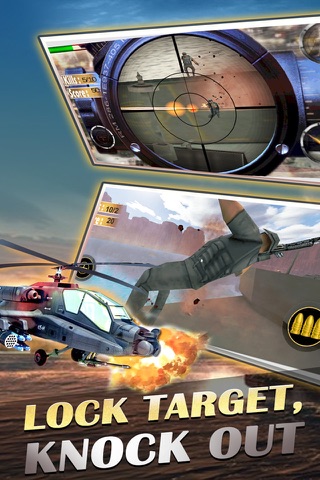 Sniper Gunship War 3D:Free airplane gun shooting games screenshot 3
