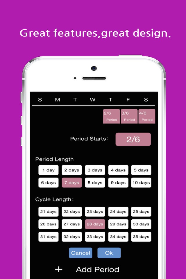 The best Period Tracker-Ovulation Intimate Fertile and Sex Tracker! screenshot 2