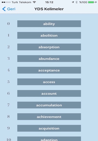 Yds Kelimeler Free screenshot 2
