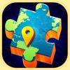 World Map Jigsaw Puzzle for Kids and Adults – Learning Game & Addictive Brain Teaser for Improving Memory