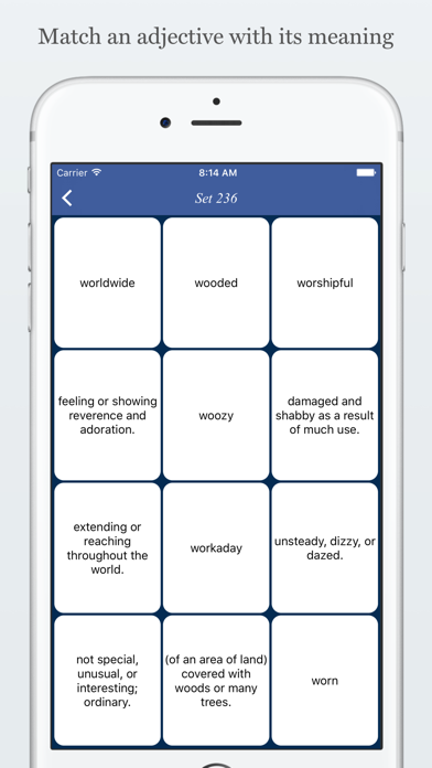 How to cancel & delete English Common Adjectives - quiz, flashcard and game from iphone & ipad 4