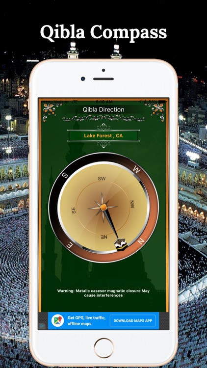 Qibla Compass-Finding Maccah Free screenshot-3
