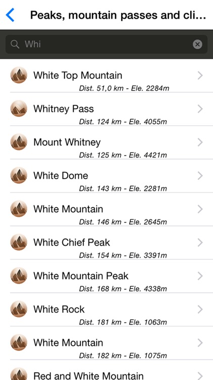 US Mountains, peaks and hills in augmented reality