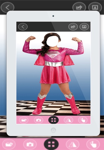 Kids Super Girl Suit New- New Photo Montage With Own Photo Or Camera screenshot 2
