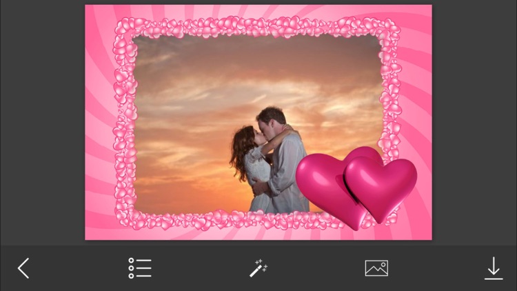 Pink Heart Photo Frame - Make Awesome Photo using beautiful Photo Frames