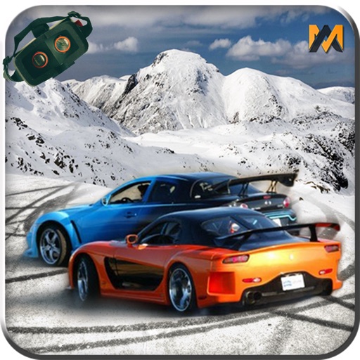 VR Real Snowy mountain Drifting game Pro icon