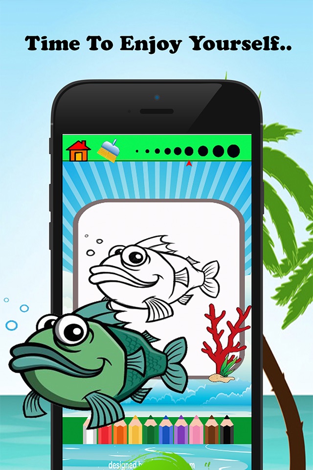 Fish Coloring Book For Kids: Drawing & Coloring page games free for learning skill screenshot 3