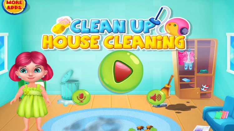 Clean Up - House Cleaning : cleaning games & activities in this game for kids and girls - FREE