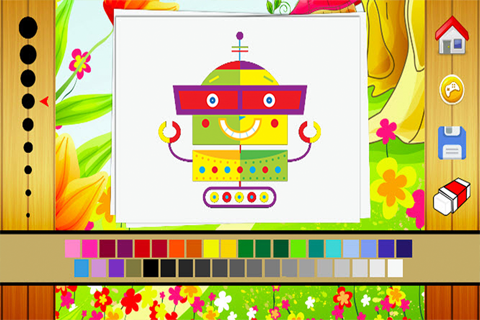 Robot Coloring Book - Drawing and Painting Colorful for kids games free screenshot 2