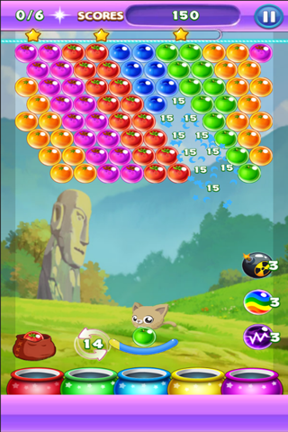 Kitty Bubble Pop GO : Newest Bubble Shooter Pet Recure Puzzle HD 2016 screenshot 2
