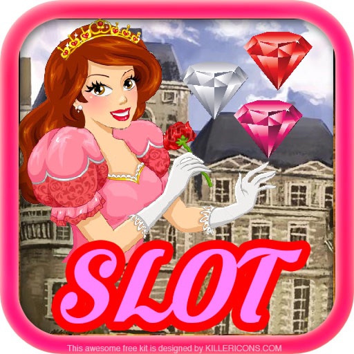 Diamond Sun Queen Wild Poker Slots Machine Vegas Casino Game Icon