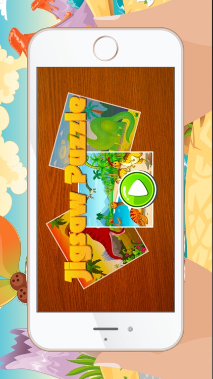 Dinosaur Games for kids Free : Cute Dino Train Jigsaw Puzzles for Preschool and Toddlers