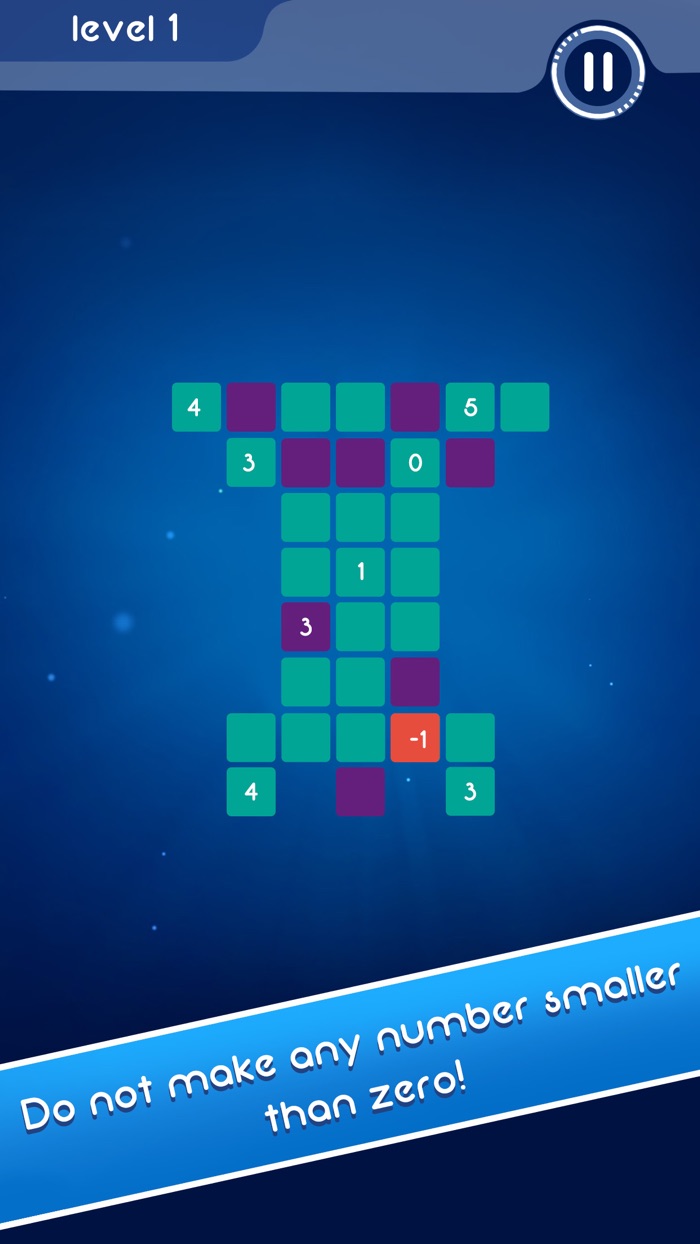 Zero - A pop sodoku game of click trivia dots  dash number to 0 and win
