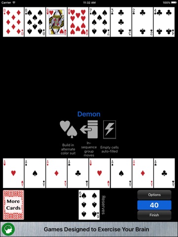 Demon Solitaire - Two Deck Canfield screenshot 2