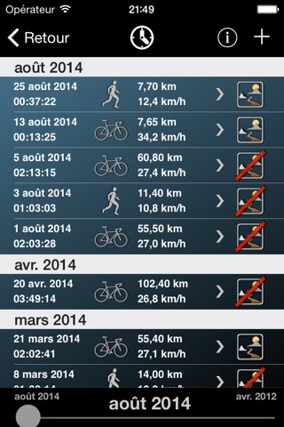 MoveUpBase - A sport GPS day book screenshot 3