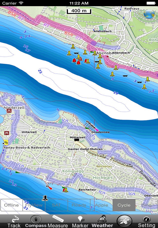 Bodensee GPS Navi Karte für bootfahren angeln und segeln screenshot 4