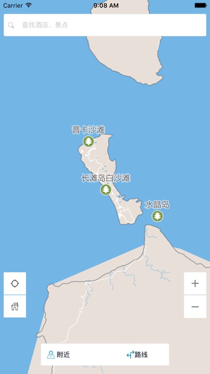 长滩岛中文离线地图