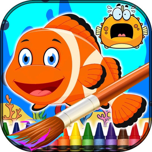 Coloring Book Fish - Sea Animals For Children To Learn to Paint iOS App