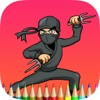 Icon The Ninja Coloring Book: Learn to draw and color a ninja, weapon and more