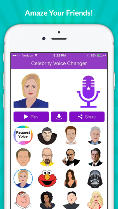 Celebrity Voice Changer - Funny Voice FX Cartoon SoundboardScreenshot of 3