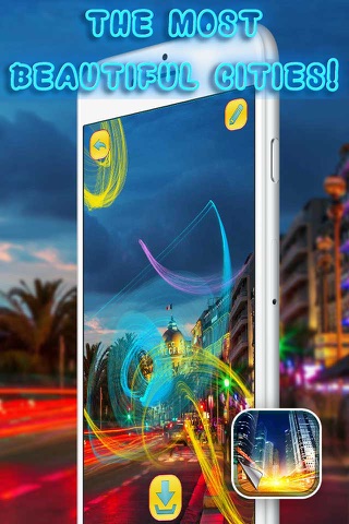 City Lights Wallpaper – Night Time Background Pictures of World Cities for Home Screen.s screenshot 4