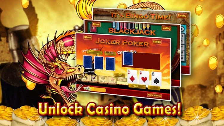 Ancient Dragon Throne Casino Slots  - Play and Win The Iron King's Golden Crown