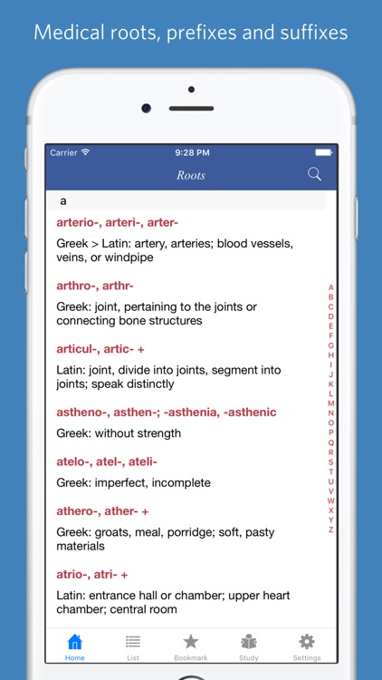 Medical roots, prefixes and suffixes