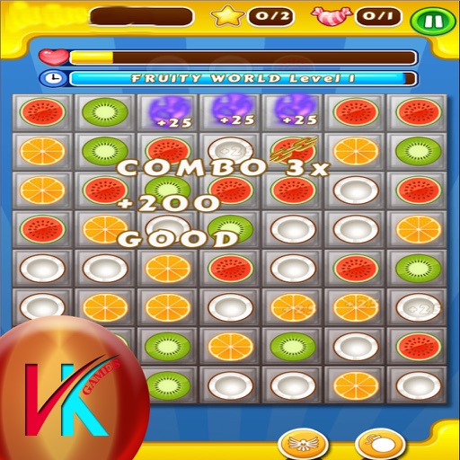 Fruity Word Mission Match 3 icon