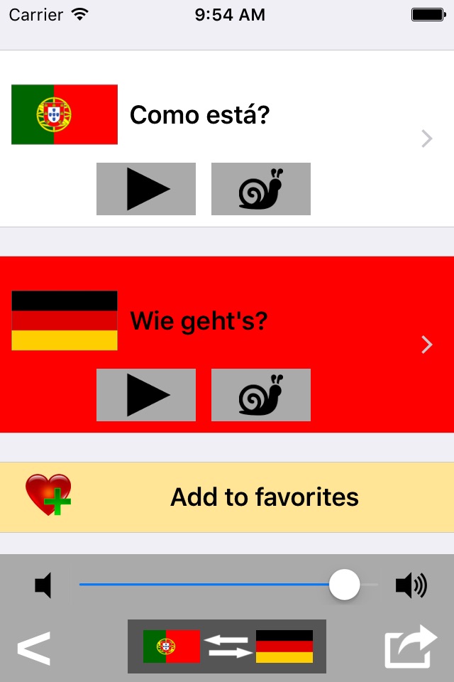 Portuguese / German Talking Phrasebook Translator Dictionary - Multiphrasebook screenshot 3