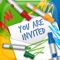 Wish someone all the best with Invitation Cards Designer free app