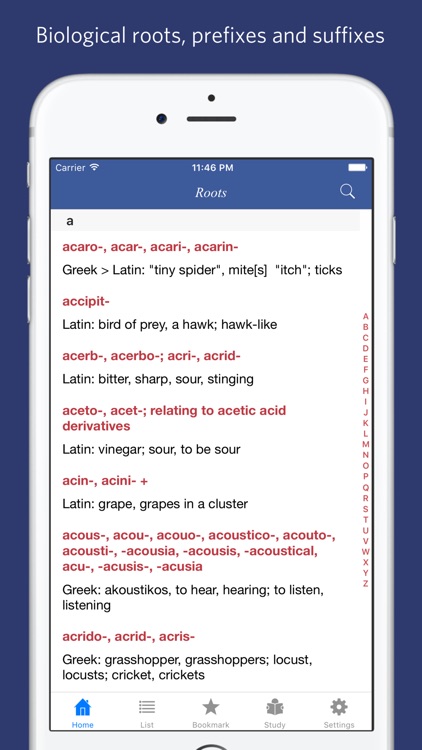Biology: Roots, Prefixes and Suffixes