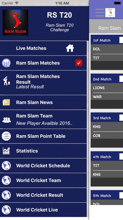 Ram Slam Version T20 - Schedule,Live Score,Today Matches