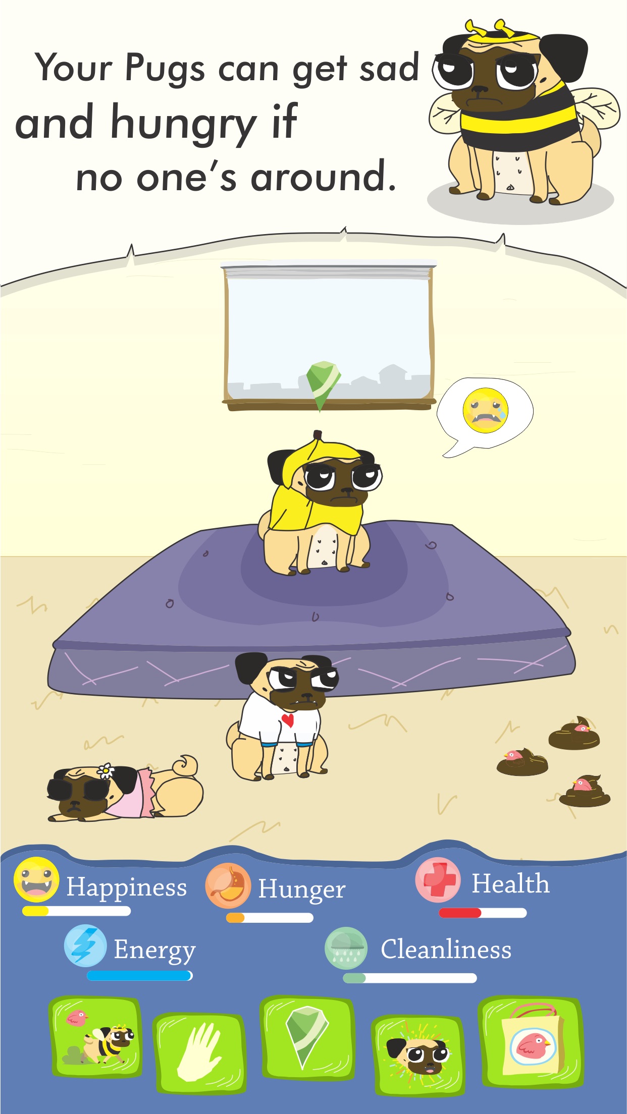 Screenshot do app Growing Pug