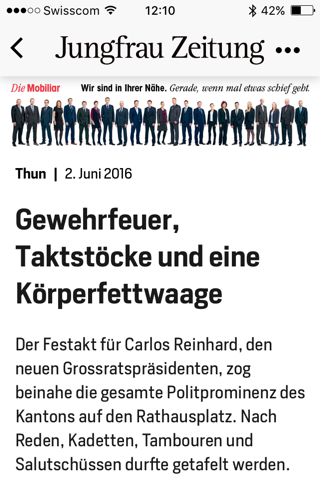 Jungfrau Zeitung screenshot 3