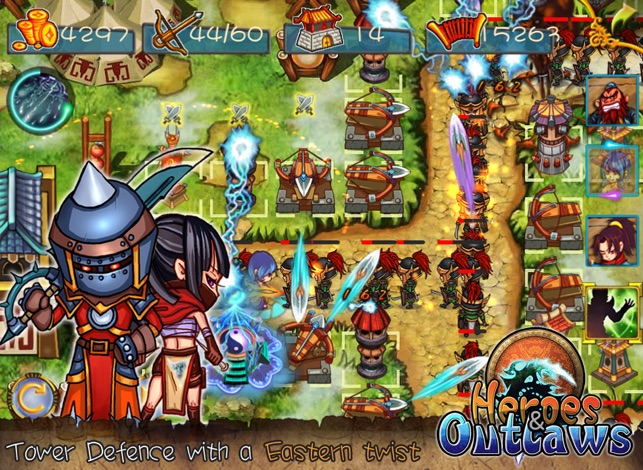 HeroesOutlaws HD: An epic tower defence 