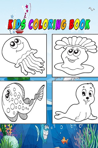 Kids Coloring Book Sea Animals screenshot 2