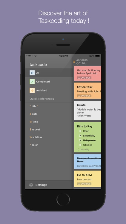 Taskcode - tasks + notes screenshot-4