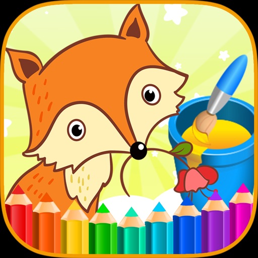 Coloring Book Animals Ice Icon