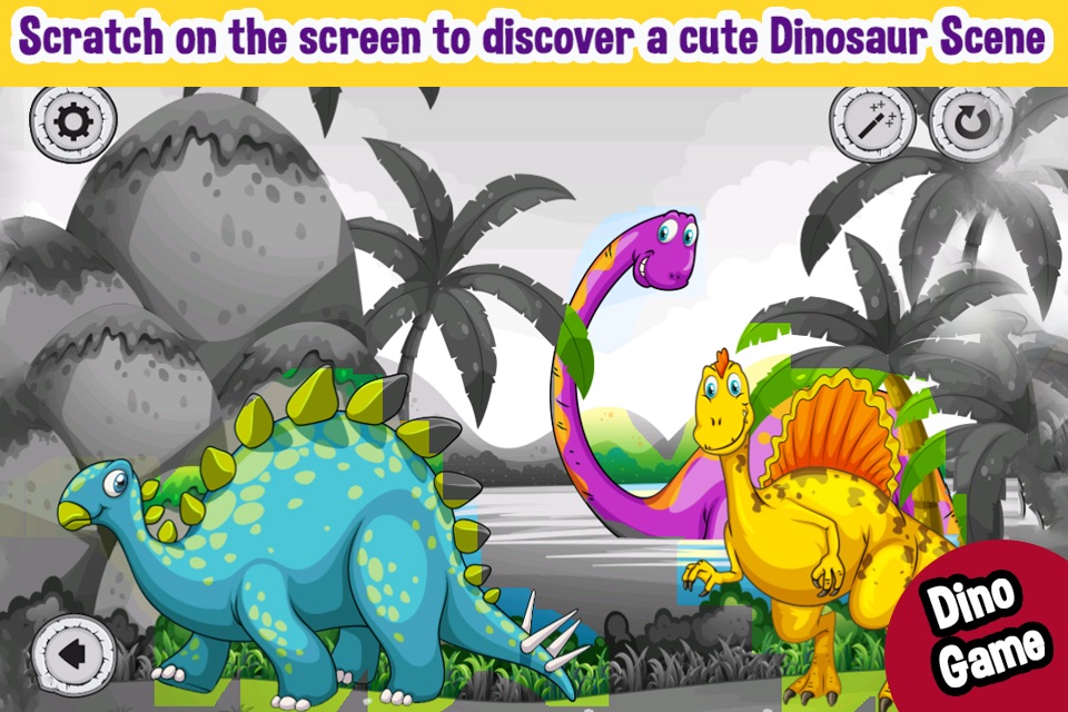 Dinosaurs Scratch & Paint Color Games screenshot 2