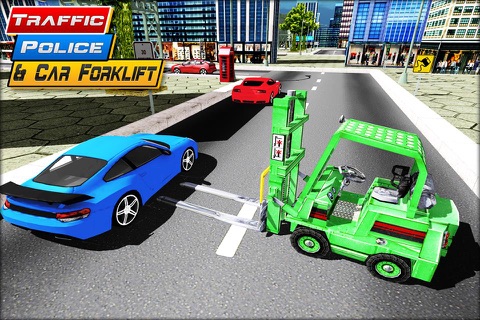 Traffic Police & Car Forklift 3D - Extreme Forklifting Madness Car Lifter Game screenshot 4