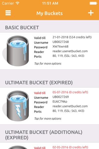 UsenetBucket Control Panel screenshot 3