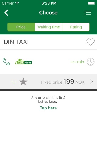 Din Taxi Fastpris screenshot 2