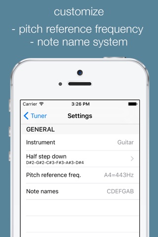 Guitar Tuner EM-1 screenshot 4