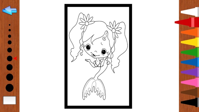 Free Coloring Book Game For Kids - Painting Cute Mermaid(圖2)-速報App