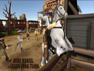 Captura de Pantalla 2 Del oeste salvaje real de disparos en 3D del juego iphone