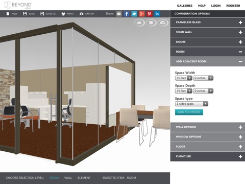 BEYOND Configurator by Allsteel. Interior Design tool that takes you BEYOND your average floor plan. screenshot 4